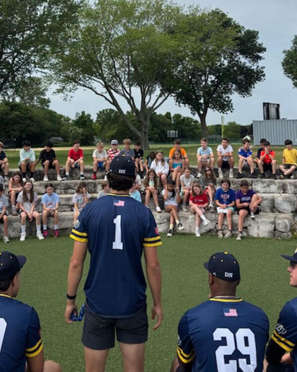 Osprey players meet with students at Southold school